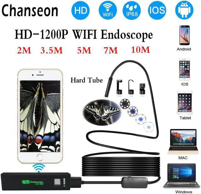 Main image of Wifi Endoscope Camera For Iphone HD 8mm Android IOS Borescope Waterproof Hard Tube Inspection Mini Endoscope Camera