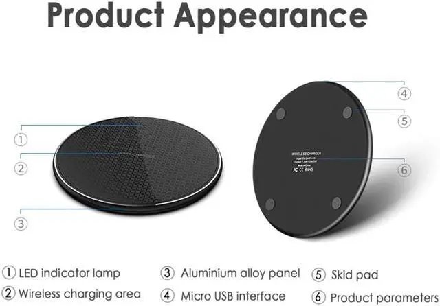 Alt view image 2 of 5 - Wireless Charger For Ulefone power 5 5s Armor X 6 6E Qi Fast Charging Pad Case For Doo S70 S80 Lite BL9000 Phone Accessory