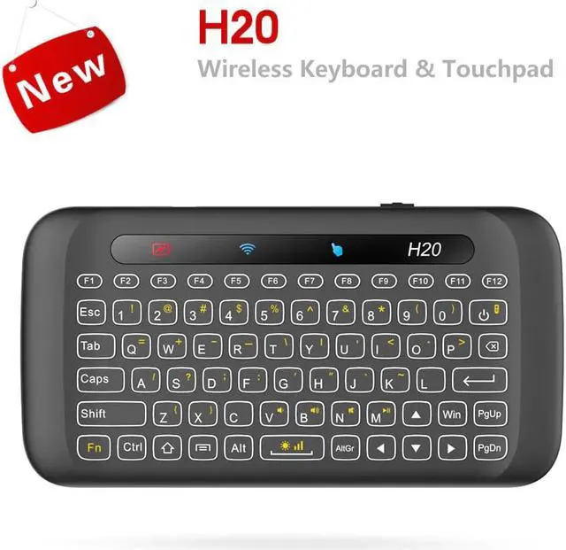 Alt view image 3 of 5 - H20 Mini Wireless Keyboard Backlight Touchpad Air mouse IR Leaning Remote control For Andorid BOX Smart TV Windows
