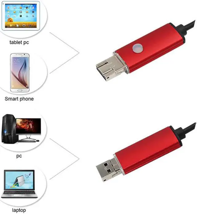 Alt view image 2 of 7 - 7mm Waterproof USB Endoscope Borescope Cable Mini Inspection Camera Snake Tube with 6 LED for Android Phone Hot sales