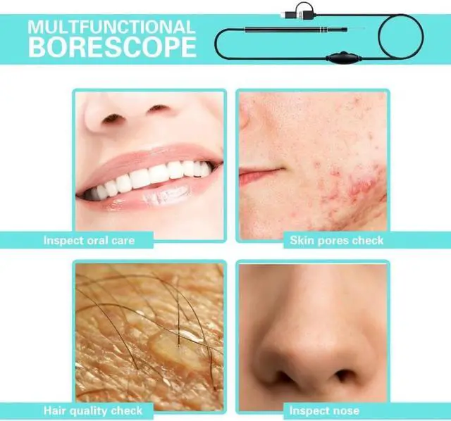 Alt view image 5 of 5 - 3 in 1 Ear Heard Inspect Camera 5.5mm Ear Endoscopy 480P Earwax Cleaning Earpick Endoscope for Android Smartphone PC