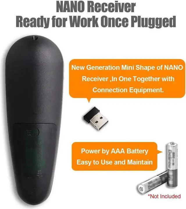 Alt view image 4 of 5 - L8star G30 G30S Air Mouse Remote Program 33 Keys IR Learning RF 2.4G Wirless Keyboard control For Android 9.0 Smart TV box Voice