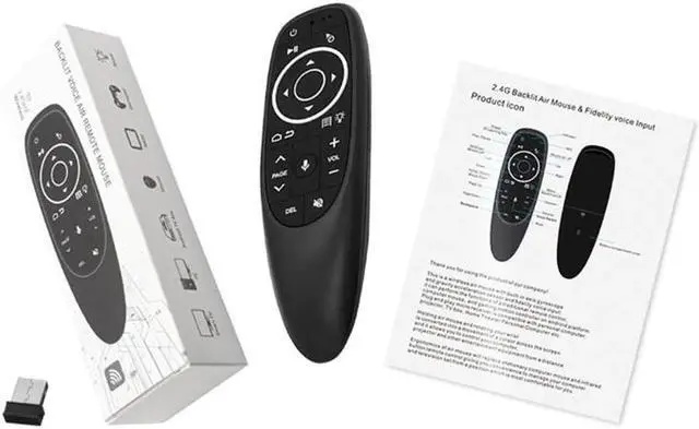 Alt view image 5 of 5 - S PRO backlit voice Air Mouse Bluetooth 2.4G wireless remote control six-axis gyroscope air flying squirrel