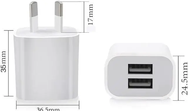 Alt view image 2 of 3 - Universal Wall Charger USB Adapter Australian Standard Wide Voltage Input 5V 2.1 A Power Plug Dual USB