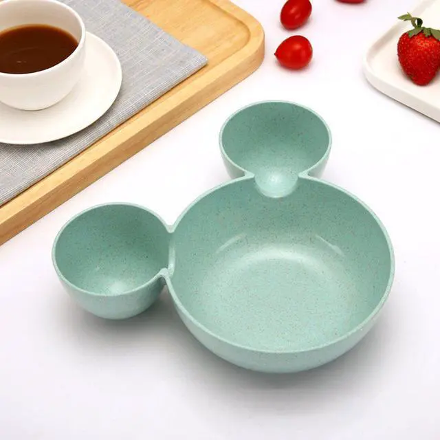 Alt view image 4 of 5 - Preup Cartoon Minnie Mouse Bowl Dishes Baby Feeding Bowl Children Food Container Fruit Plate Tableware Registered Air Mail