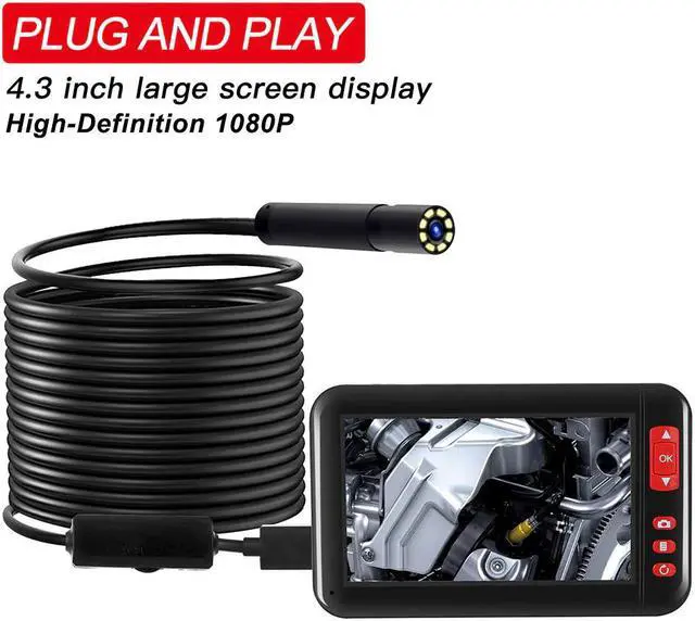Alt view image 5 of 5 - Camera Industrial Endoscope HD 1920x1080 Borescope Inspection Camera Plug And Play Endoscope Camera Endoscope For Cars