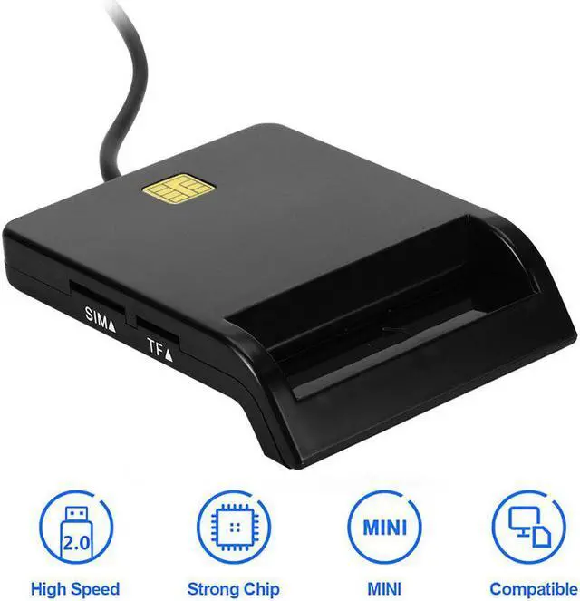 Alt view image 4 of 5 - Universal USB 2.0 Smart Card Reader for Bank Card CAC IC ID SIM DNIE ATM Cardreader USB-CCID ISO 7816 for Windows Linux