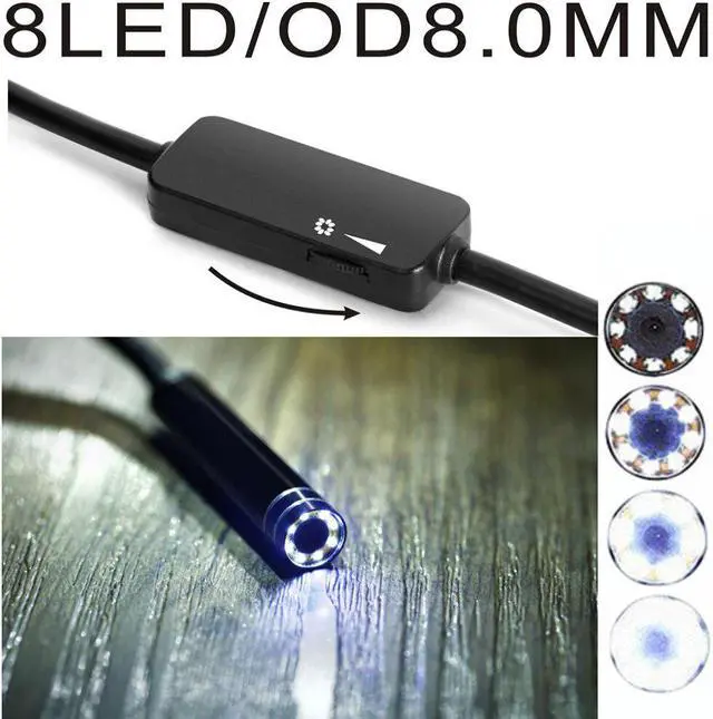 Alt view image 2 of 5 - 8mm Lens Android HD Endoscop Camera Type C USB Endoscopio Inspection Hard Tube Camera PC Android for Huawei Phones Borescope