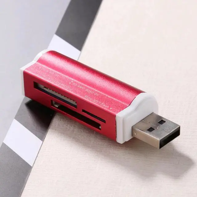 Alt view image 3 of 5 - new mini portable USB2.0 4-in-1 multi-memory card reader for SD/SDHC/Mini SD/MMC/TF card/MS for Macbook