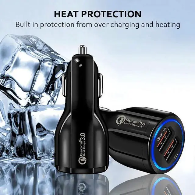 Alt view image 4 of 5 - Car Charger Quick Charge 3.0 for iPhone X  S10  Mi 9 Mobile Phone Fast Charging Car Charger QC 3.0 Car-Charger