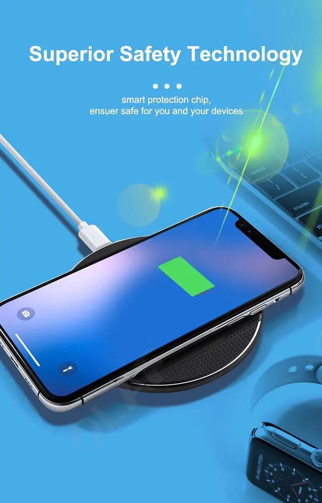 Alt view image 3 of 5 - 10W Qi Wireless Charger For Samsung Galaxy A51 A71 A70 A50 A70s A50s A31 A21s A41Note 10 Plus 9 8 S20 USB Fast Charging pad