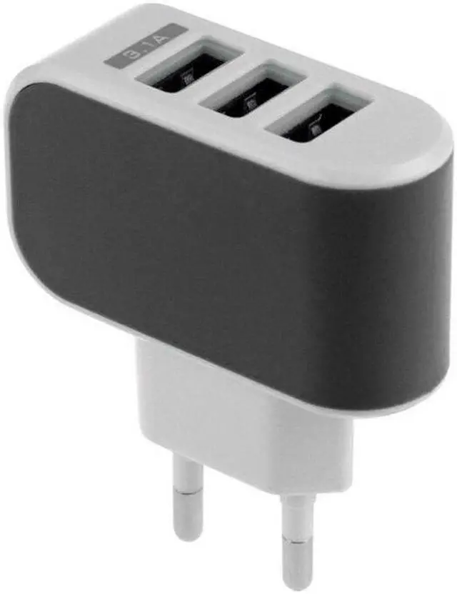 Alt view image 2 of 5 - Plug Portable Candy Color 3 USB Ports Charger 5V/1A Travel Adapter PP Flame Retardant Shell for mobile phone ipad