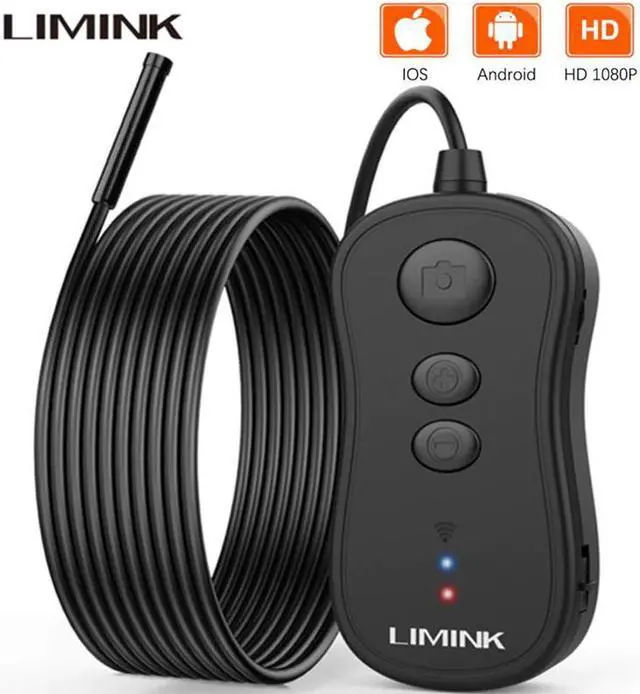 Main image of 5.5mm WiFi Endoscope Inspection Camera with 6Led Wireless Borescope Snake Hard Cable Camera for iPhone Android Smartphone