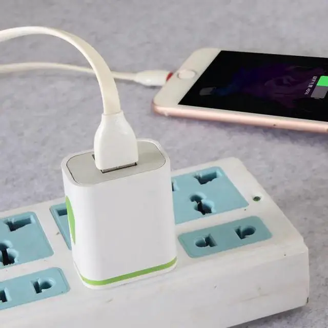 Alt view image 4 of 5 - 1pc New 2 USB Universal Multi Water Drop LED Light For   Iphone Fast Charger Smart Mobile Phone EU/US Plug Charging