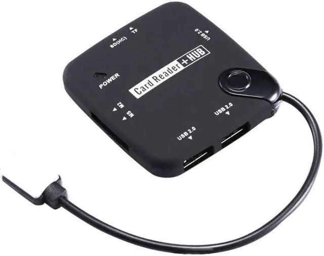 Alt view image 4 of 5 - 3 Port OTG USB 2.0 Powered Adapter Hub Memory Stick Micro Card Reader Hub 7529