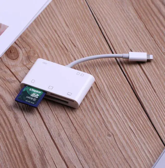 Alt view image 5 of 5 - 6in1 SD TF CF Card Reader Digital Camera Connection Kit OTG Adapter For iPhone 11 PRO X XS MAX XR 6 7 8 Plus For iPad iOS 12 13