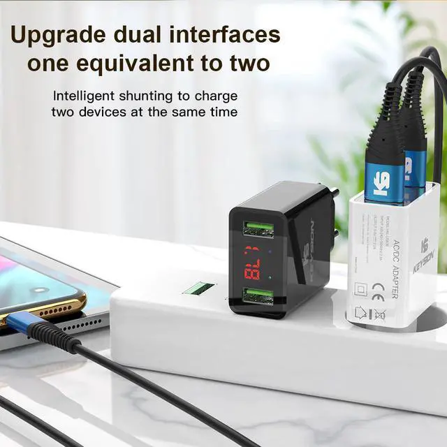 Alt view image 3 of 5 - LED Display USB Charger for iPhone 11 iPad Plug Fast Wall Charger for Samsung Xiaomi Huawei Mobile Phone adapter Charger