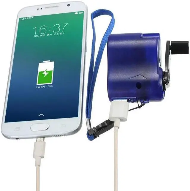 Alt view image 4 of 5 - 1pcs Mobile Phone Chargers USB Emergency Hand Crank Dynamo Charger Outdoor Portable Camping Travel Essential