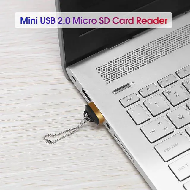 Alt view image 4 of 5 - Portable Mini USB 2.0 Micro SD Memory Card Reader Adapter with Keychain High Speed Card Reader Laptop Accessories