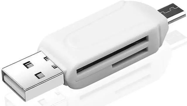 Alt view image 2 of 5 - 2 in 1 USB OTG Card Reader Universal Micro USB OTG TF/SD Card Reader Phone Extension Headers Micro USB OTG Adapter