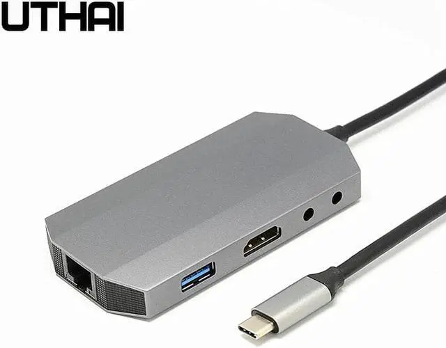 Alt view image 4 of 5 - J10 Type-C 9in1 HUB Multi USB3.0 Adapter Dock for MacBook Pro Accessories Type-c 3.1 Splitter 3Port USB C Card Reader
