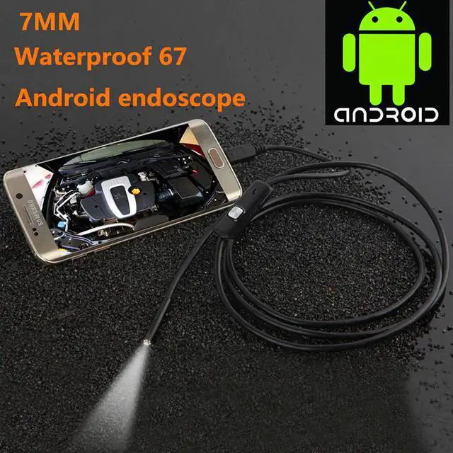 Alt view image 5 of 5 - 7mm Endoscope Micro USB Inspection Borescope Camera for Android PC Flexible IP67 Waterproof Notebook 6leds Adjustable