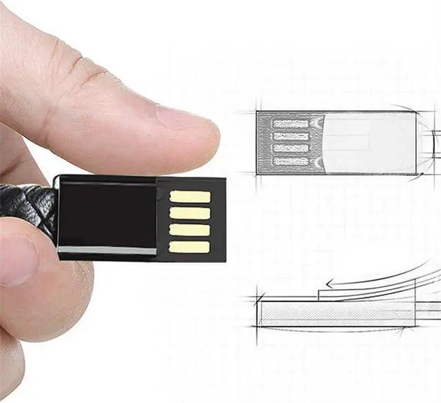 Alt view image 5 of 5 - USB Cable 2A Fast Charging Outdoor Leather Bracelet Data Sync Cable for iPhone Type C Android Charger Phone Usb Cable Wire