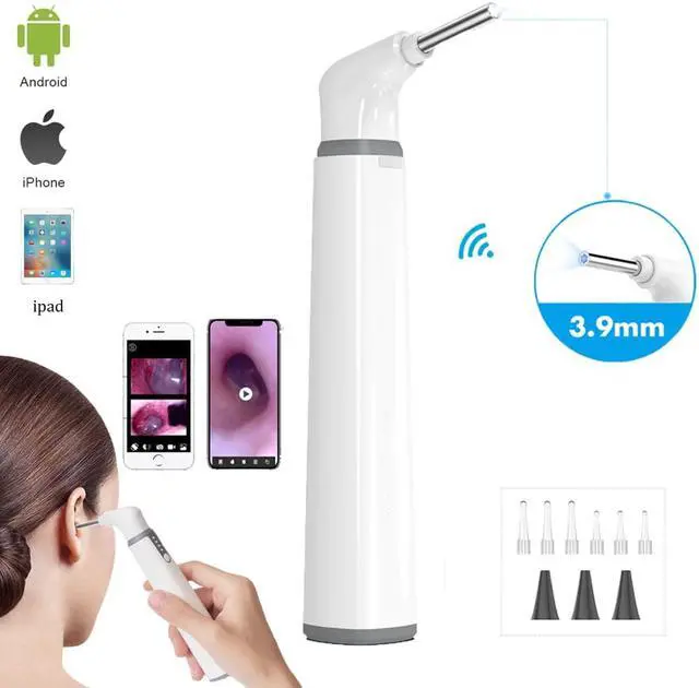 Main image of HD Ear Endoscope Camera 3.9mm Wifi  Otoscop 1080p Visual Ear Care Inspect Earwax Camera for ios Android Phone