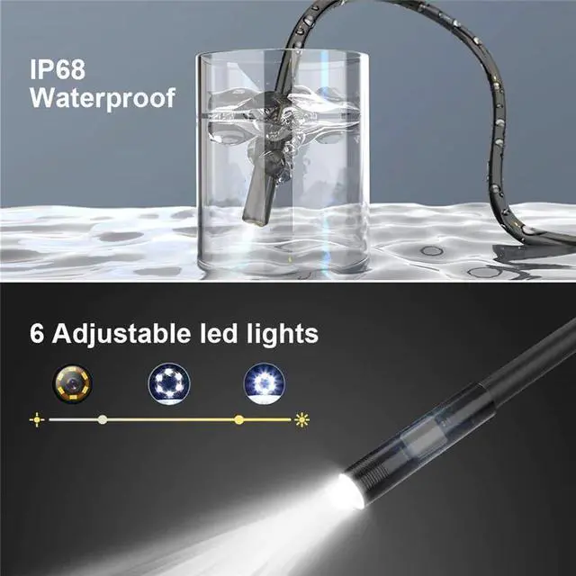 Alt view image 2 of 5 - 4.3inch LCD Screen Industrial Endoscope Inspection Camera Waterproof IP68 Snake Camera for Industrial Sewer Borescope