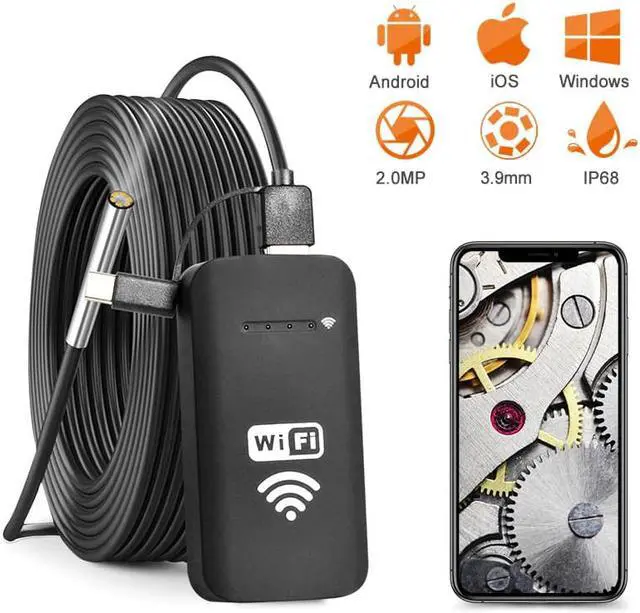 Main image of 3.9MM 2.0MP wifi Endoscope Camera  IP67 Waterproof 720P HD Inspection Snake Camera for Android and iOS Smartphone, Tablet