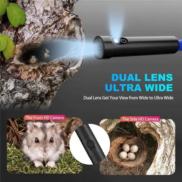 Alt view image 4 of 5 - 8MM Dual-Lens Industrial Endoscope Inspection Camera with 4.3 1080P Display Screen, Borescope Waterproof Snake Camera