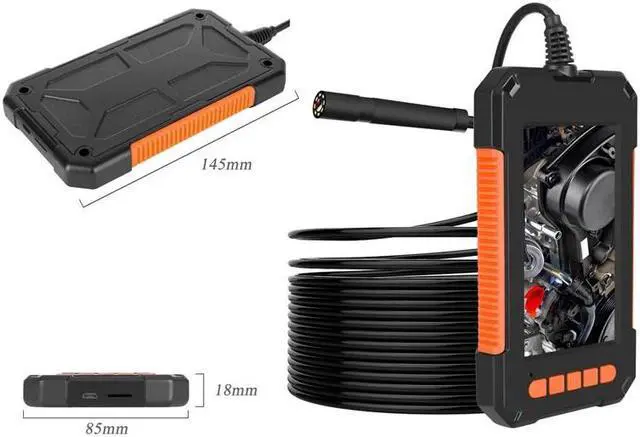 Alt view image 2 of 5 - IP67 8MM Lens Screen inspection endoscope camera waterproof borescope 4.3 inch HD TFT IPS Screen camera Car Monitor