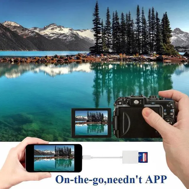 Alt view image 4 of 5 - Speed Type-C SD Card Reader Camera Kit Compatible Needn't APP OTG Data Cable For Xiaomi 6 GALAXY S8 Macbook Pro