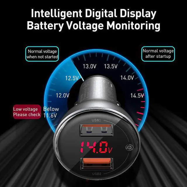 Alt view image 3 of 5 - 45W USB Car Charger Quick Charge 4.0 for Huawei SCP Fast Charger for Xiaomi 9 QC 4.0 3.0 PD 3.0 Fast Car Charging Charger