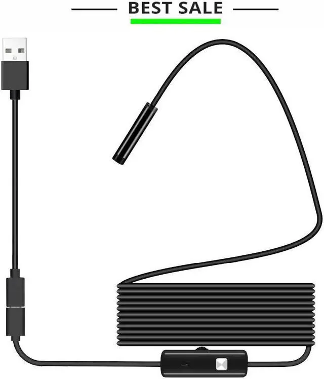 Main image of 1/1.5/2M Endoscope Camera USB Waterproof Inspection Endoscope 7mm 5.5mm Soft Cable Camera HD endoskop with 6 LEDs for Android PC