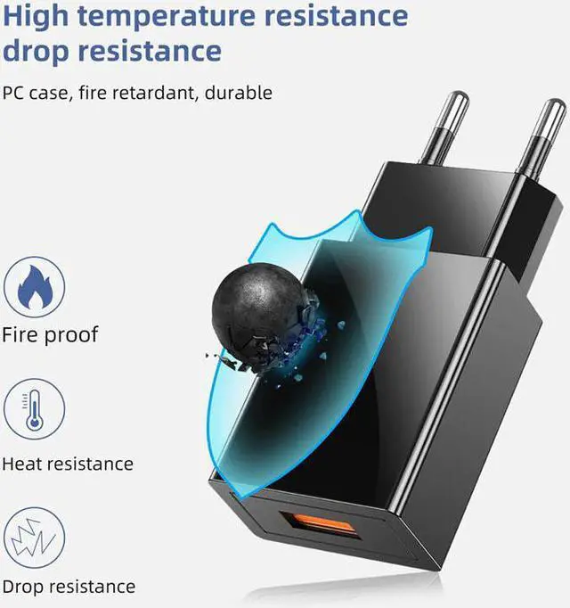 Alt view image 3 of 5 - USB Charger Quik Charge 3.0 Mobile Phone Charger For iPhone 11 XR Samsung Xiaomi Huawei EU/US Plug Fast Wall Chargers