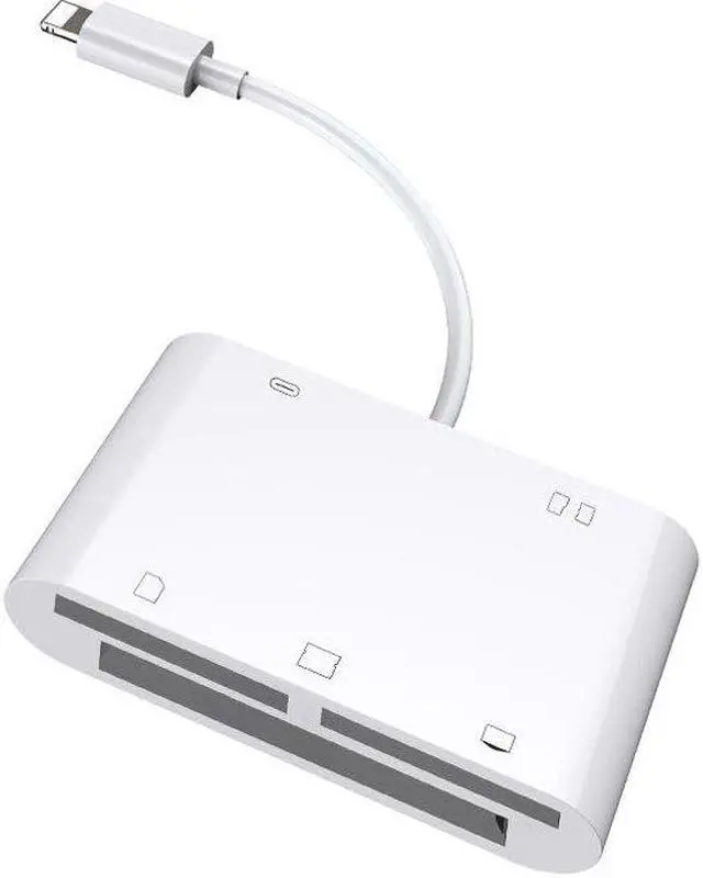 Alt view image 2 of 5 - 6in1 SD TF SDHC CF XD M2 Card Reader Charging Adapter for IPhone X XS MAX XR 11 Pro Max 12 13 5 5S 6 7 8 Plus For iPad