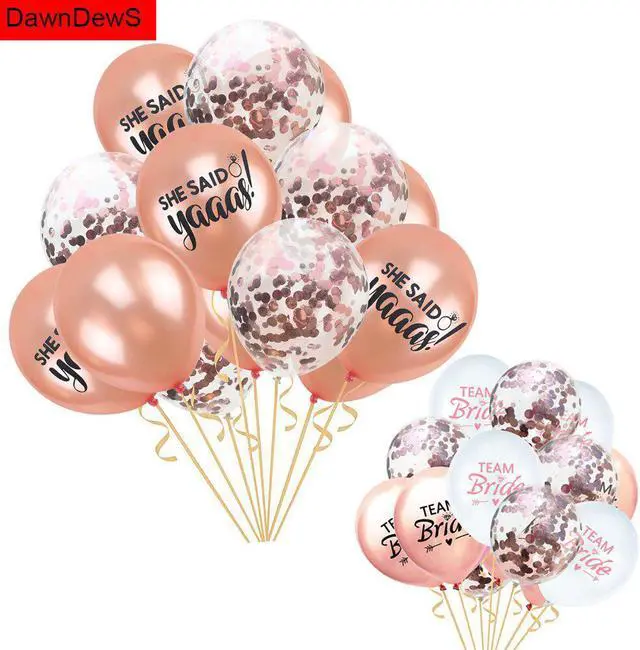 Main image of Said Yes Confetti Balloon Mr Mrs Wedding Balloons Air Just Married Bachelorette Party Decorations Team Bridal Shower Favors