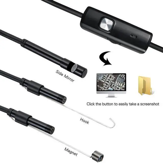Alt view image 2 of 5 - 8mm Lens 6 LED Android USB Endoscope 1M 2M 5M 10M soft Cable Snake Car Repair Pipe Inspection Android USB Borescope Camera