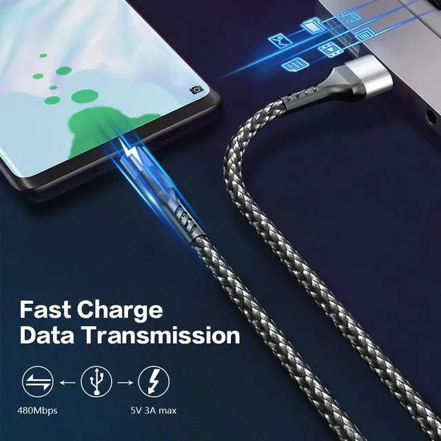 Alt view image 5 of 5 - 1M Type C 3A Charger Cable For iPhone  P30 Pro Fast Charge Phone Charging Wire Micro Cable For  S9 S10 Type C Wire