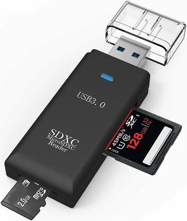 Main image of 2 in 1 Memory Card Reader MINI USB 3.0 Micro SD/SDHC/SDXC TF T-Flash Card Reader Adapter for PC Laptop Computer