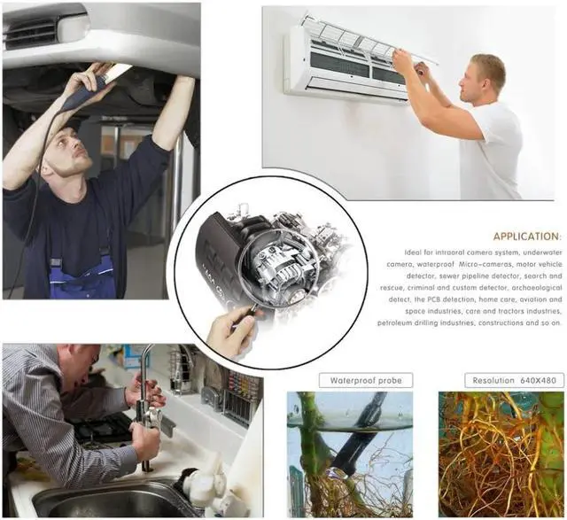 Alt view image 5 of 5 - 5.5mm Lens 1M 1.5M 2M Snake Wire Android Endoscope Camera Waterproof  Borescopes Camera For Android Phone Windows Car Repair