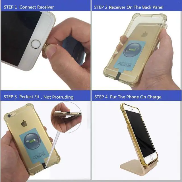 Alt view image 4 of 5 - Qi Wireless Charger Receiver Fast Charging for wireless charger Pad Coil for  huawe iphone  phone Type-C/Type-A