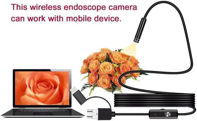 Alt view image 3 of 7 - Endoscope Camera 1200P Sewer Drain Snake Security Usb Camera HD Endoscopic Pipe Locator Usb Borescope Mini Camera
