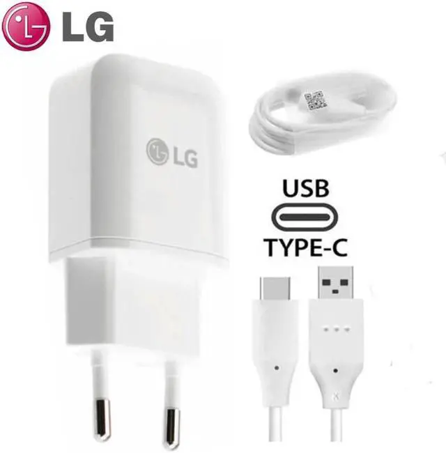 Main image of 100% Original  EU MCS-H05ED  Fast Travel Wall Charger  +  Type C USB Date Cable For  V30 G5 G6 V20