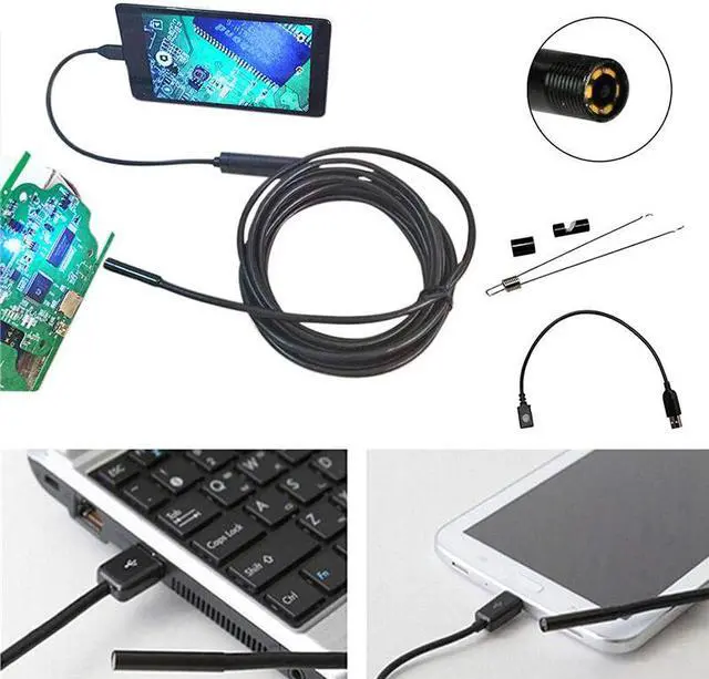 Alt view image 3 of 5 - 5.5mm 7mm 1M 2M 5M 3.5M USB Cable Waterproof 6LED Android Endoscope 1/9 CMOS Mini USB Endoscope Inspection Camera Borescope