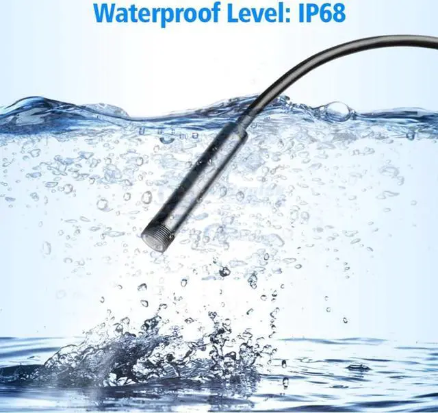 Alt view image 2 of 5 - 1M 2M 5M Wireless WiFi Endoscope Mini Waterproof Soft Cable HD 1200P Inspection Camera 8mm Lens 8 LED Borescope For Android IOS