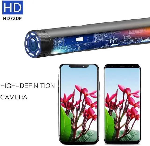 Alt view image 3 of 5 - 8mm Lens HD 720P Wifi Endoscope Camera Soft Hard Wire IP67 Waterproof USB inspection borescope Camera for Android IOS iPhone
