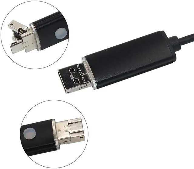 Alt view image 3 of 7 - USB Mini Endoscope Camera 7mm 2m 1m Flexible Soft/Hard Cable Borescope Inspection Camera Waterproof Lighting For Android