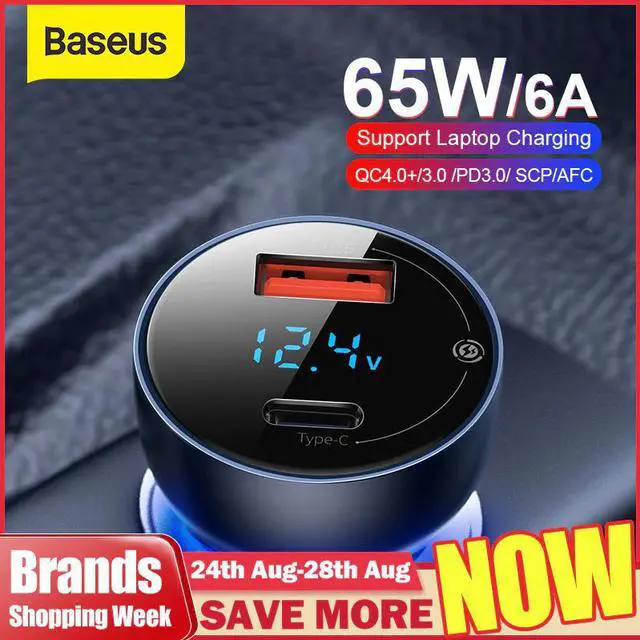 Main image of 65W Car Charger Dual USB Quick Charge 4.0 3.0 USB Car Charger for Huawei SCP QC4.0 QC3.0 Fast Charging Charger For iPhone